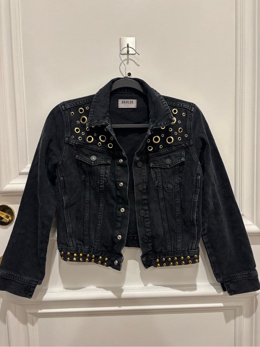 Agolde Black Denim Jacket